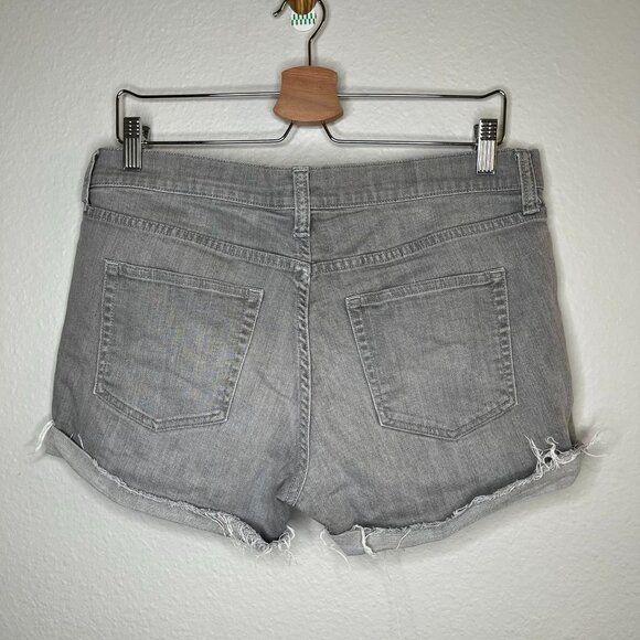Gap Womens Gray Denim mid rise Slim Shorts rolled hem Size 31r - Picture 8 of 11